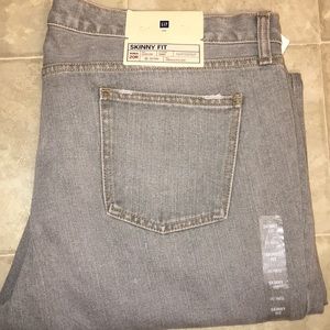 NWT- GAP Skinny Fit Sandblasted Gray Jeans
